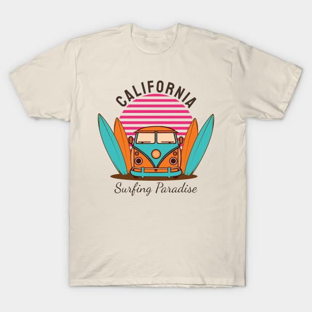 california surfing paradise T-Shirt by busines_night